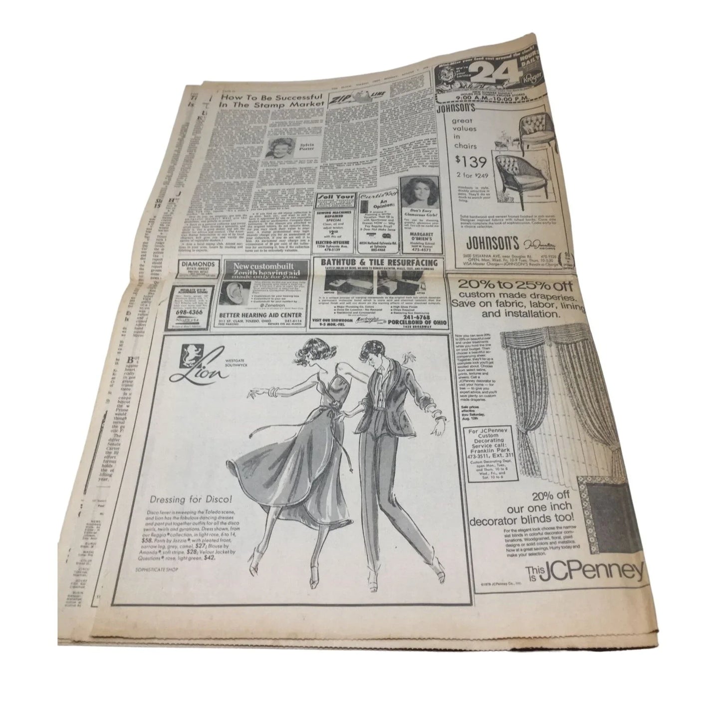 The Blade Newspaper Mon. August 7, 1978 Pope Dies of Heart Attack; Led Church for 15 Years the blade A+ Stuff