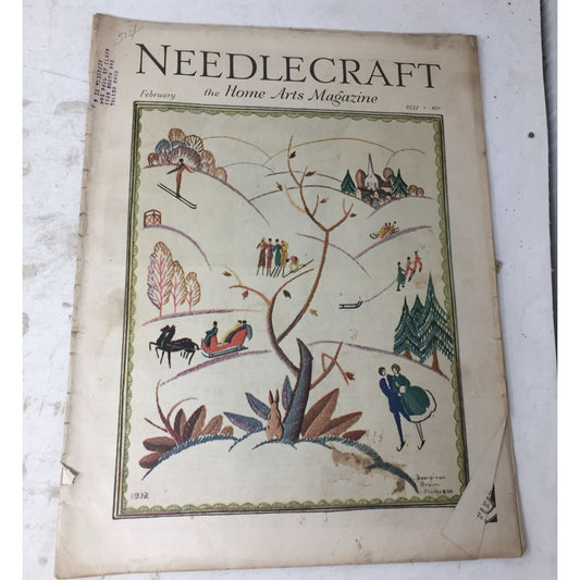 Vintage Collectible Needlecraft the Home Arts Magazine Feb. 1932