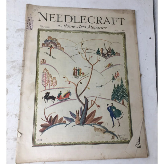 Vintage Collectible Needlecraft the Home Arts Magazine Feb. 1932 Needlecraft the Home Arts A+ Stuff