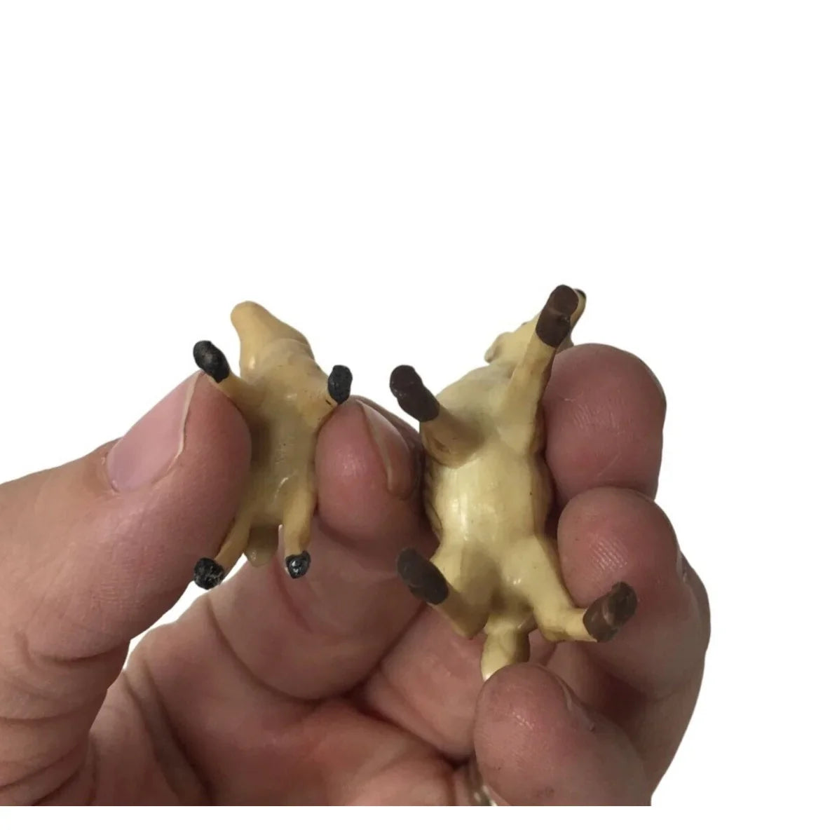 Two Miniature Brown/White Deer Figurines (Doe and Fawn) - A+ Stuff