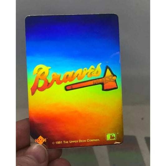 1991 Upper Deck Baseball Atlanta Braves Hologram Card/Sticker A+ Stuff A+ Stuff
