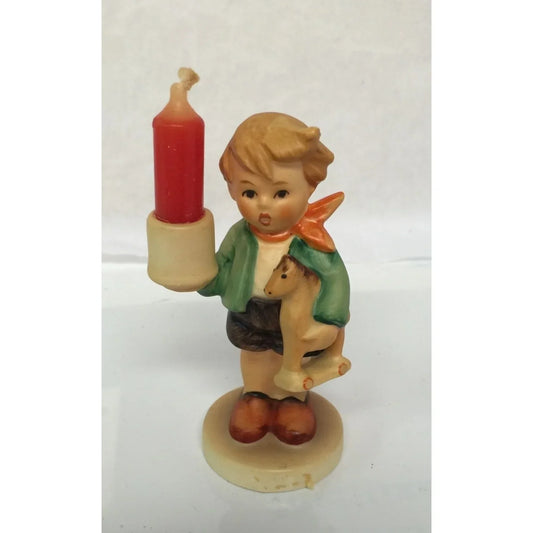 Goebel Hummel W. Germany Advent Candle Holder Figurine Boy - A+ Stuff