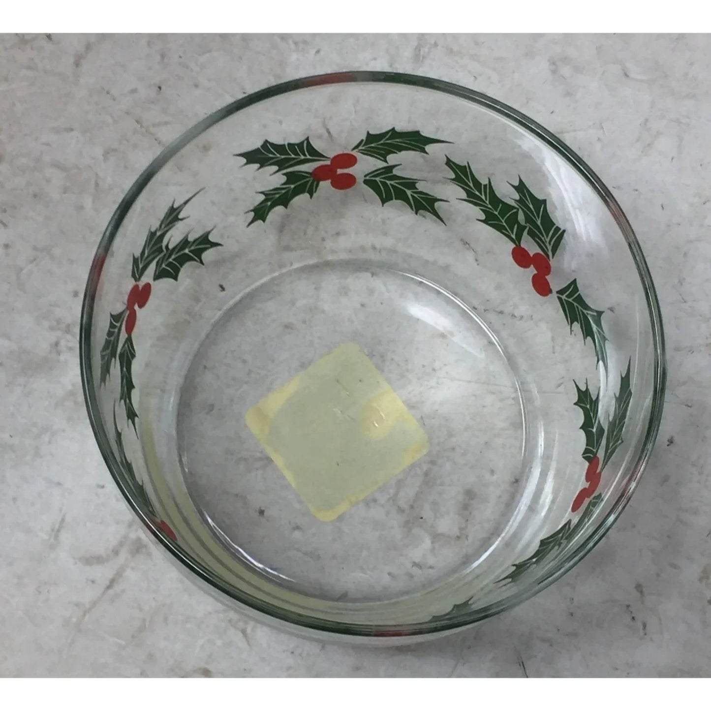 Libbey Christmas Holly Berries Small Glass Bowl- 2.5 by 4 inches - A+ Stuff