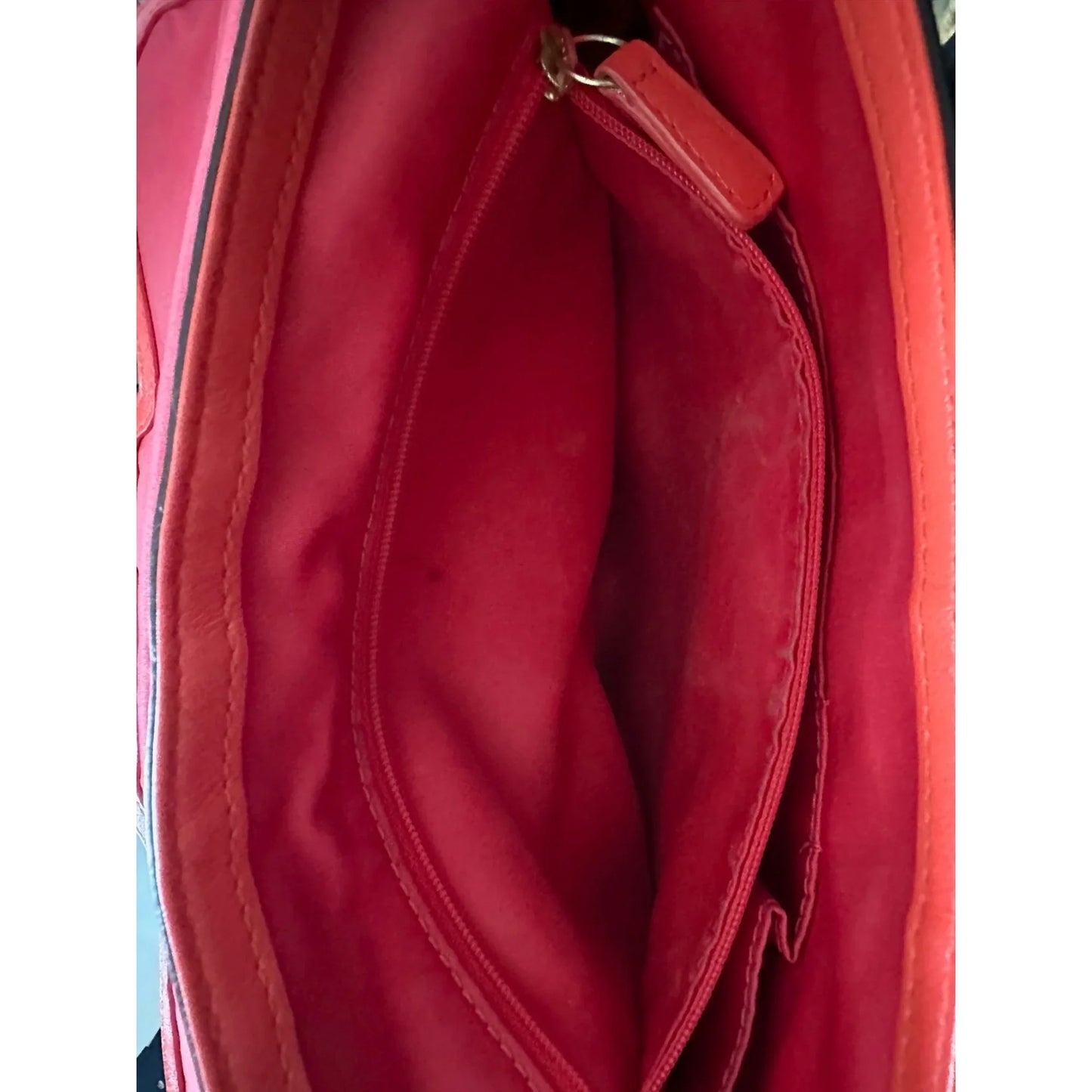 Coach Campbell Fiery Orange Leather 2 Way Satchel / Crossbody Bag - A+ Stuff