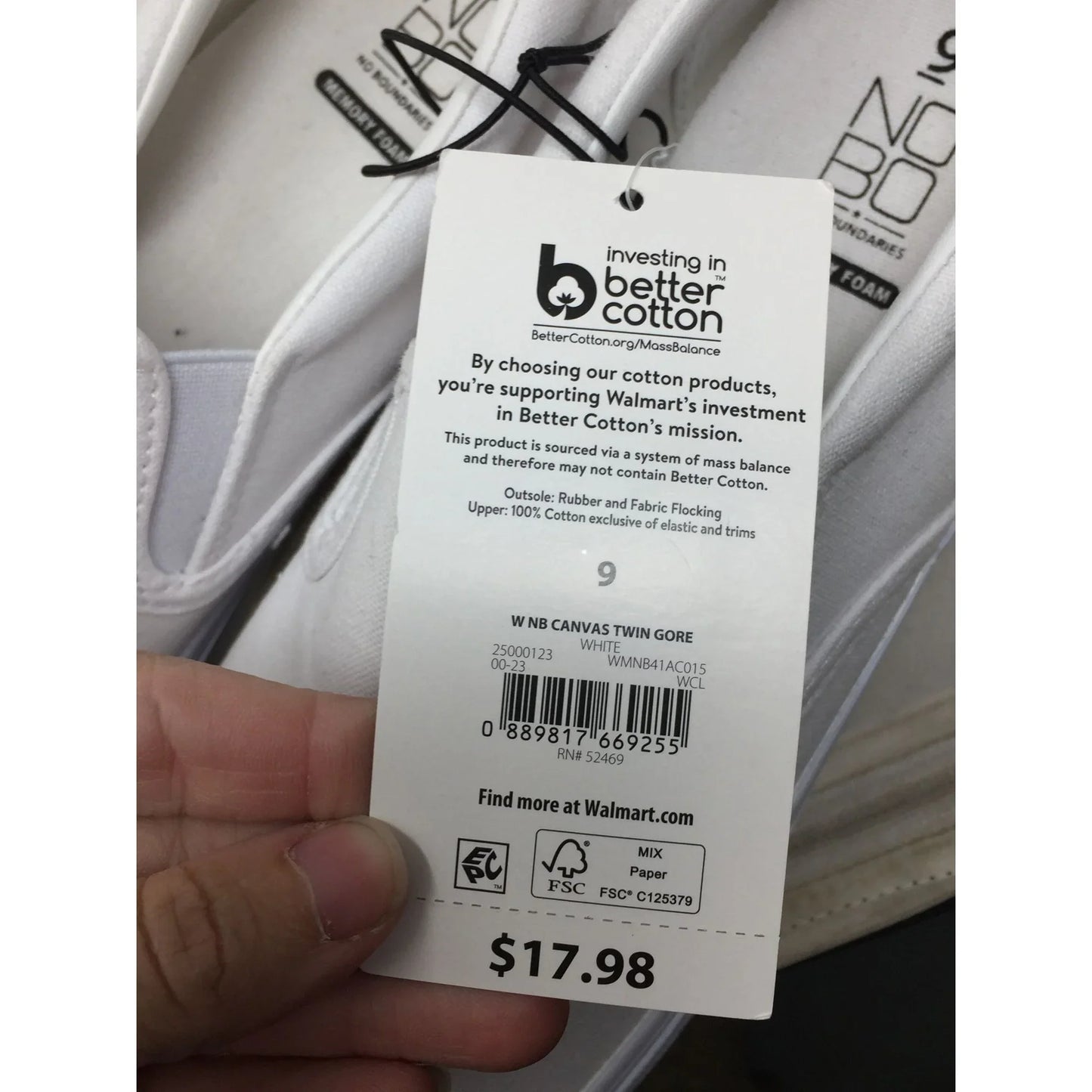 No Boundaries Memory Foam Womens Size 9 Slip on Sneakers NWT - A+ Stuff