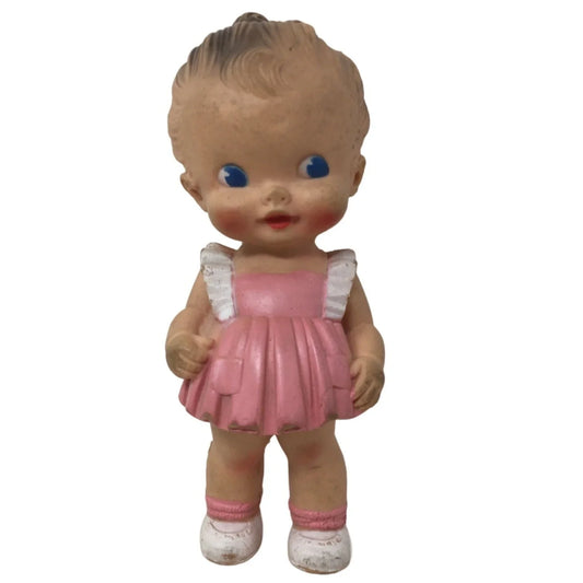 Vintage Collectible Kewpie Doll with Neat Hair/Dress- Slight Squeak when you squeeze doll A+ Stuff A+ Stuff