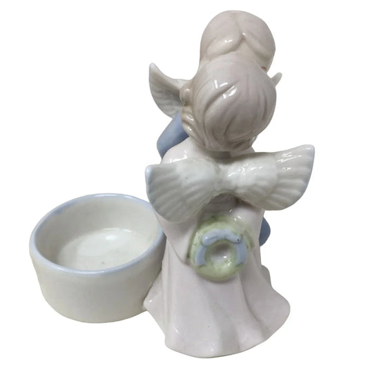 Unique Vintage Ceramic Tealight Candle Holder Home Decor- Angels Kissing giftco inc. A+ Stuff