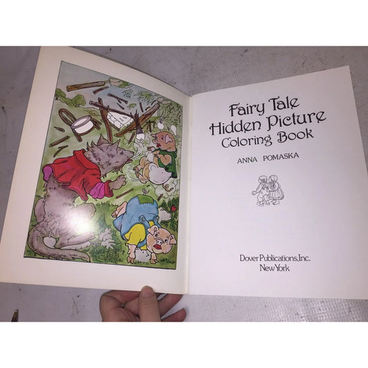 Fairy Tale Hidden Picture Coloring Book by Anna Pomaska Dover Coloring Book - A+ Stuff