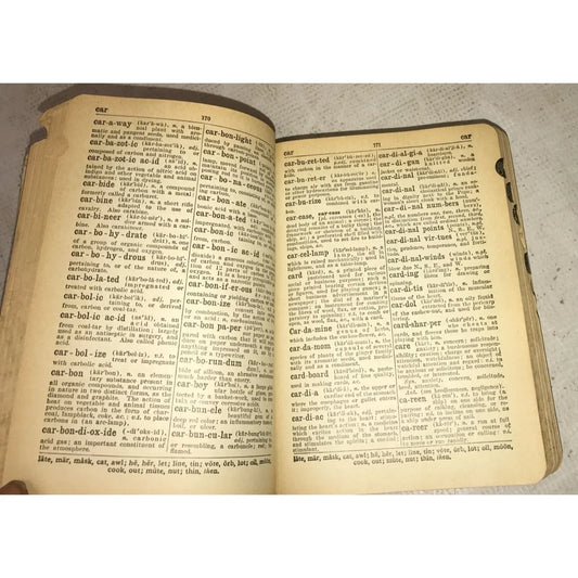 Universal Self Pronouncing Dictionary Vintage Hardcover Book - A+ Stuff