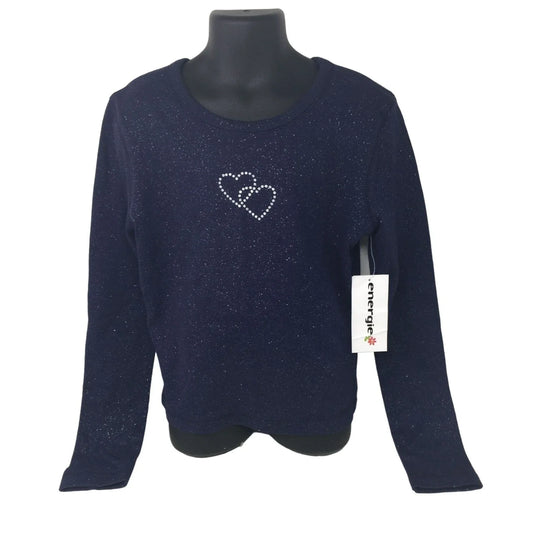 Energie Navy Blue Sparkly Long Sleeve Shirt Juniors/Teens Size Medium energie A+ Stuff