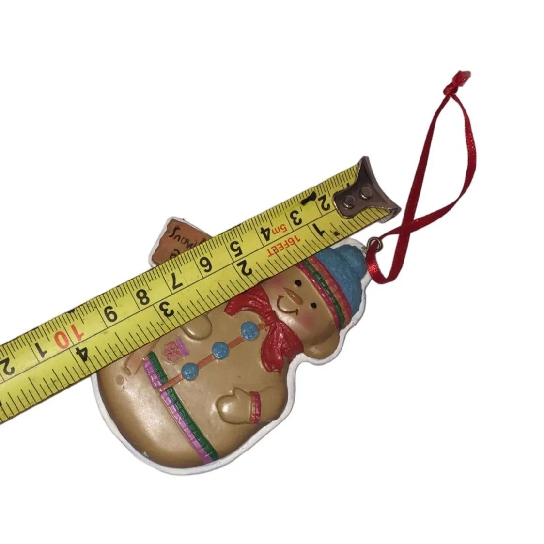 Holiday Christmas Tree Ornament Snowman holding Sign "Snowball Fight at 6:00" - A+ Stuff