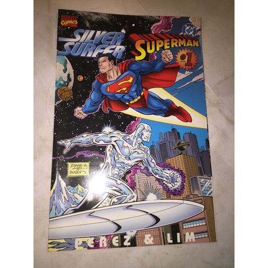 Vintage Marvel Comic Book- Silver Surfer & Superman #1 Perez And Lim