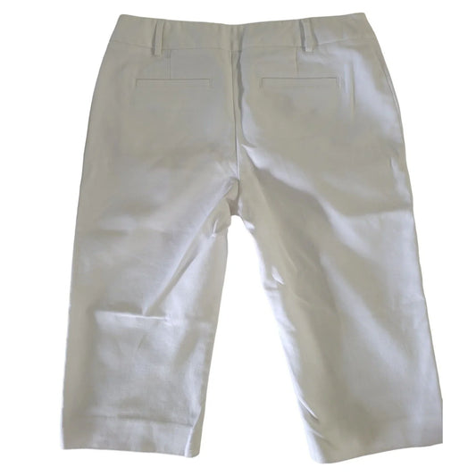 CHARTER CLUB MODERN WOMENS WHITE CAPRI PANTS SIZE 8 CHARTER CLUB MODERN A+ Stuff