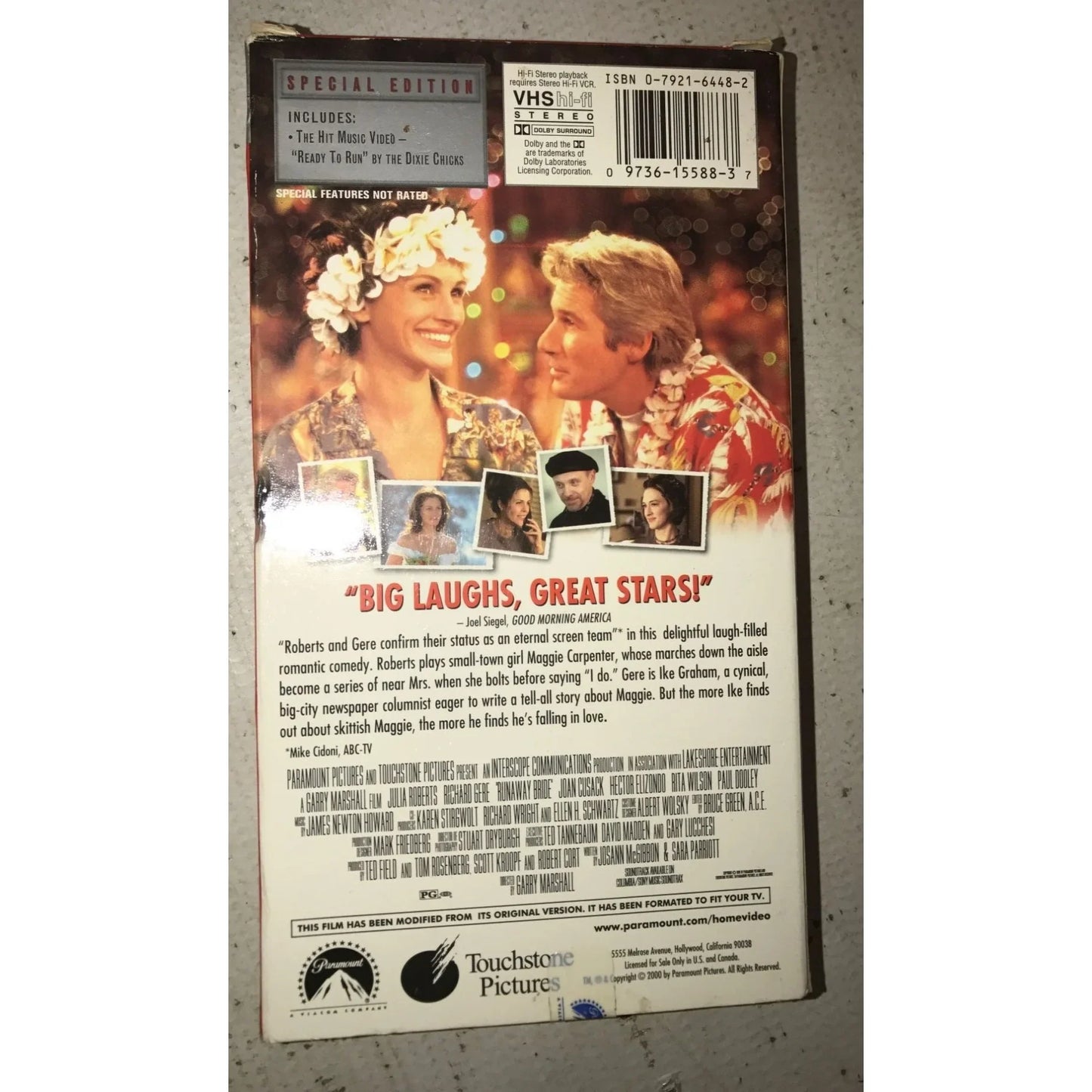 Runaway Bride VHS Tape- Julia Roberts and Richard Gere - A+ Stuff