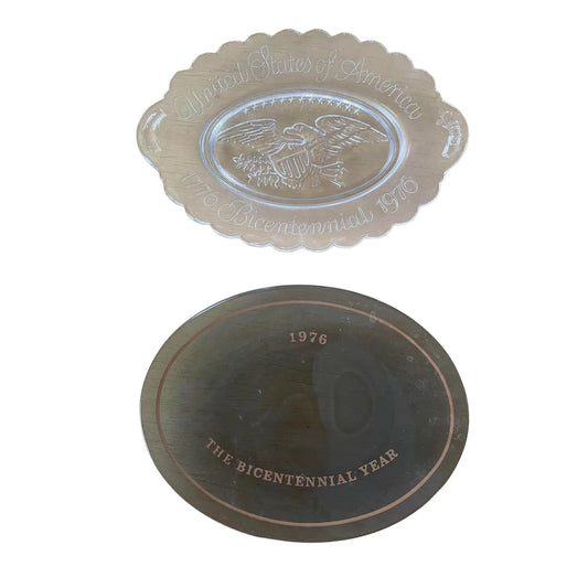 United States of America The Bicentennial Year 1976 Set of 2 (Plate and Charger Plate) A+ Stuff A+ Stuff