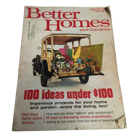 Vintage Aug. 1969 Better Homes and Gardens Magazine - A+ Stuff