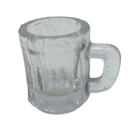 Vintage Small Miniature Japan Clear Glass Handled Root Beer Mug A+ Stuff A+ Stuff