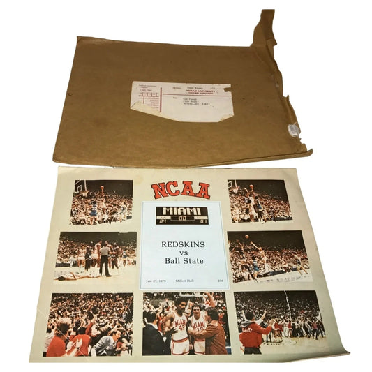 NCAA Redskins VS Ball State Vintage 1979 Basketball Program - A+ Stuff