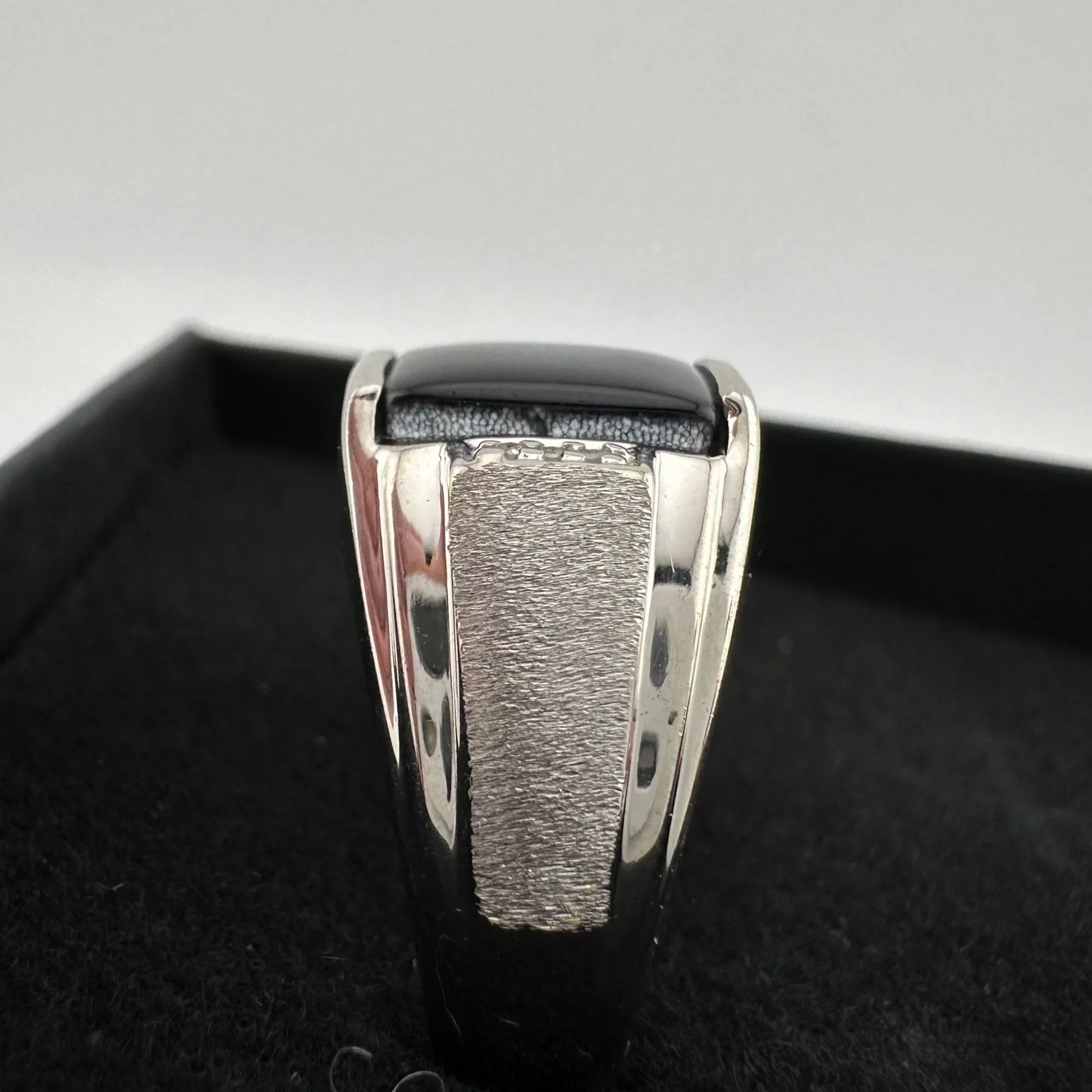Elegant Men's Cat Eye and Diamond Ring - Sterling Silver Size 10 - Natural Gemstones - A+ Stuff