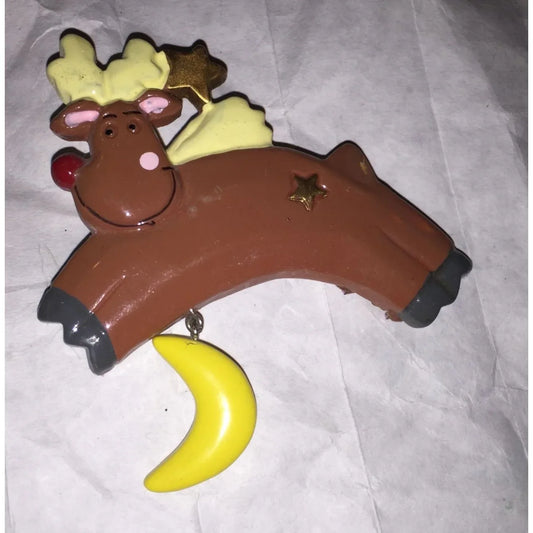 Vintage Collectible Christmas Rudolph the Red Nosed Reindeer Brooch Pin - A+ Stuff