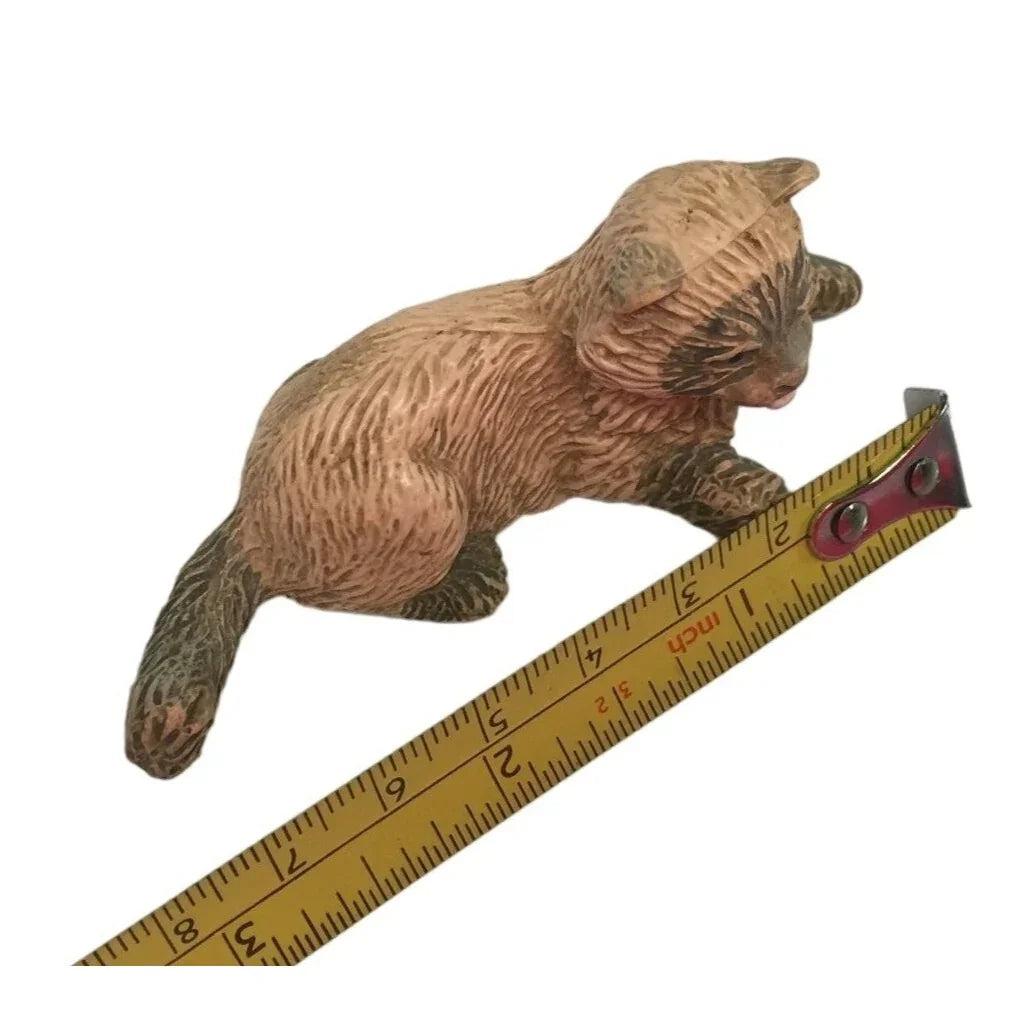 Small Vintage Brown Cat Kitten Figurine- About 3 inches long - A+ Stuff