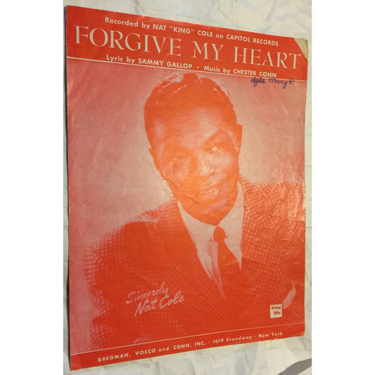 Forgive My Heart By Sammy Gallop & Chester Conn Vintage Sheet Music - A+ Stuff
