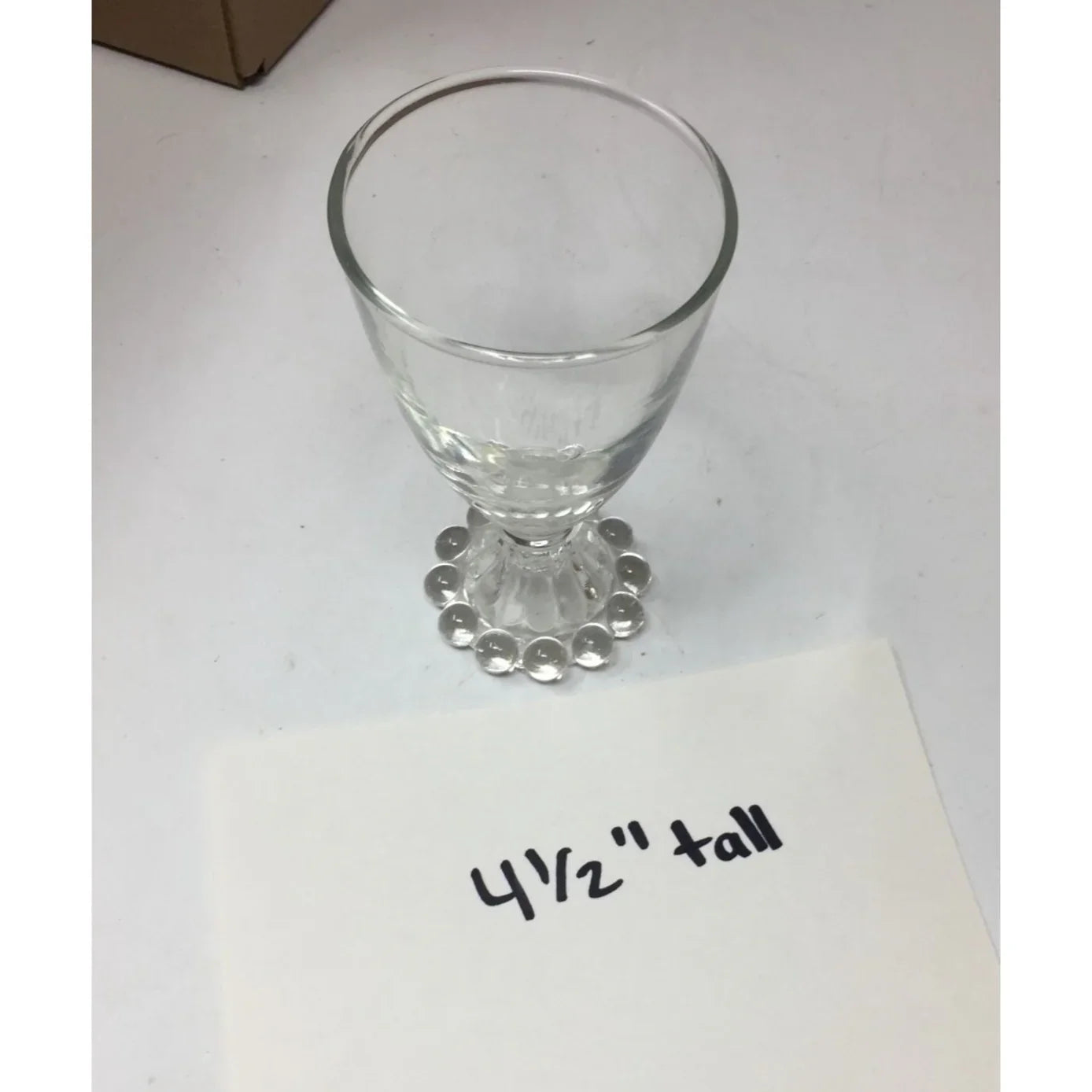 Vintage Anchor Hocking Clear Glass Juice/Liquor Footed Glass - A+ Stuff