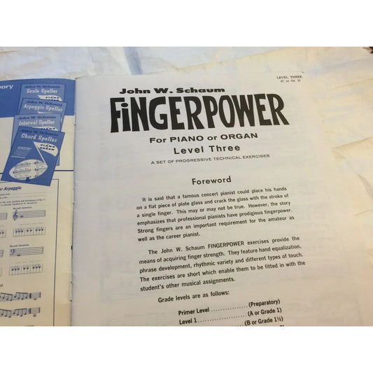 John W. Schaum Fingerpower for Piano or Organ A Set of Progressive Technical Exercises - A+ Stuff