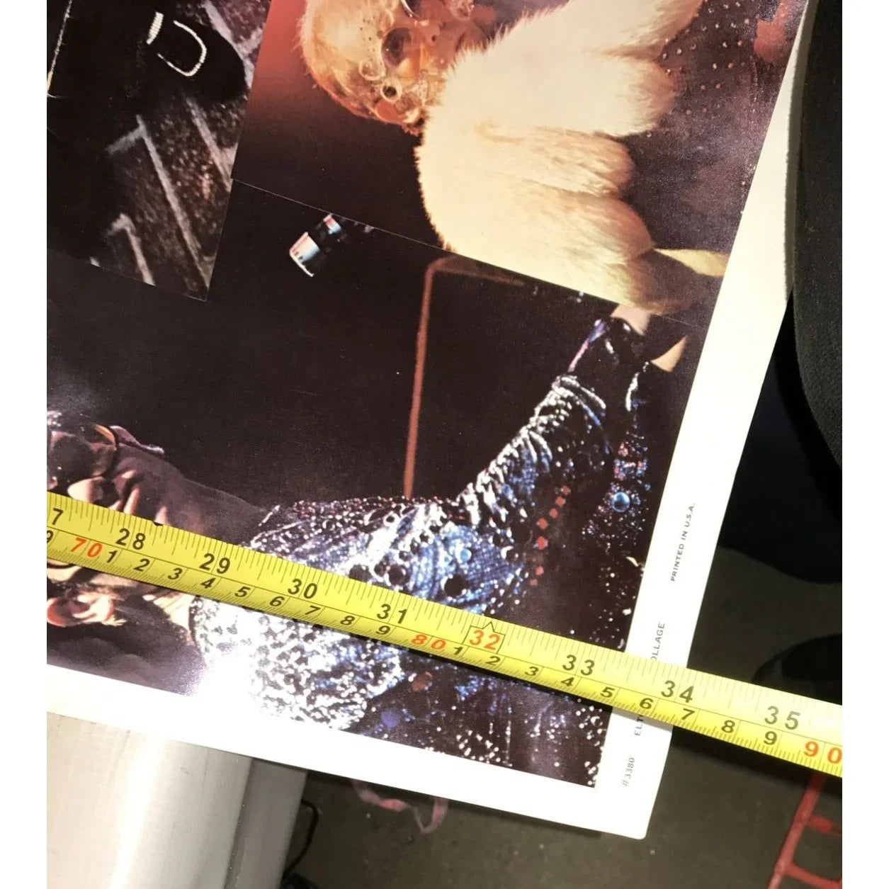 Vintage Elton John Music Poster Collectible- about 34x22 inches - A+ Stuff