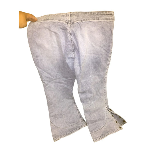 Vintage Silver Clothing Company Womens Button up Capri Blue Jeans Size 31/23 - A+ Stuff