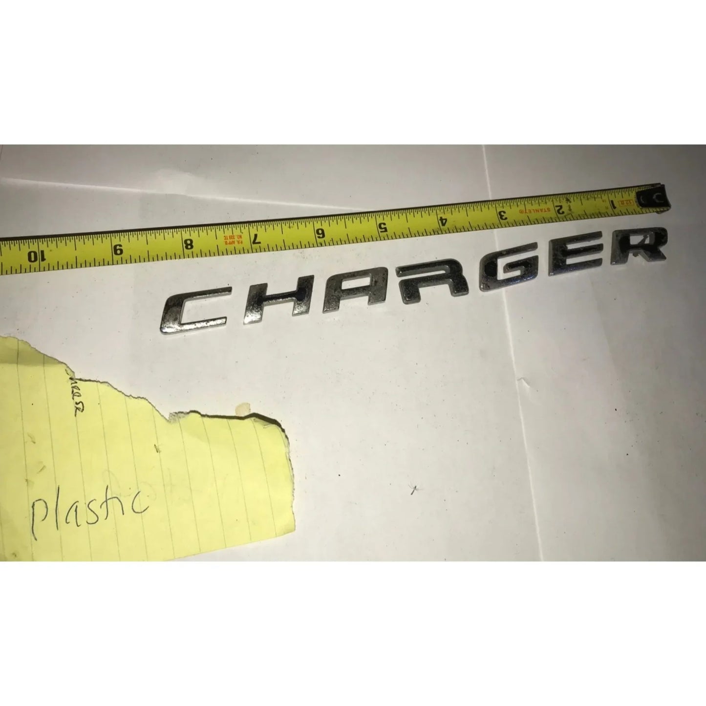Dodge Charger Silver Vehicle Auto Patch Emblem - About 8" - A+ Stuff