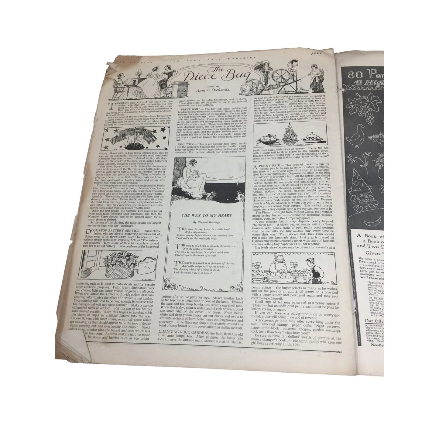 Vintage Collectible Needlecraft The Home Arts Magazine July 1932 Needlecraft The Home Arts A+ Stuff
