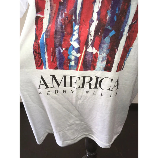 Mens America Perry Ellis Size Large Cotton Tee Shirt - A+ Stuff