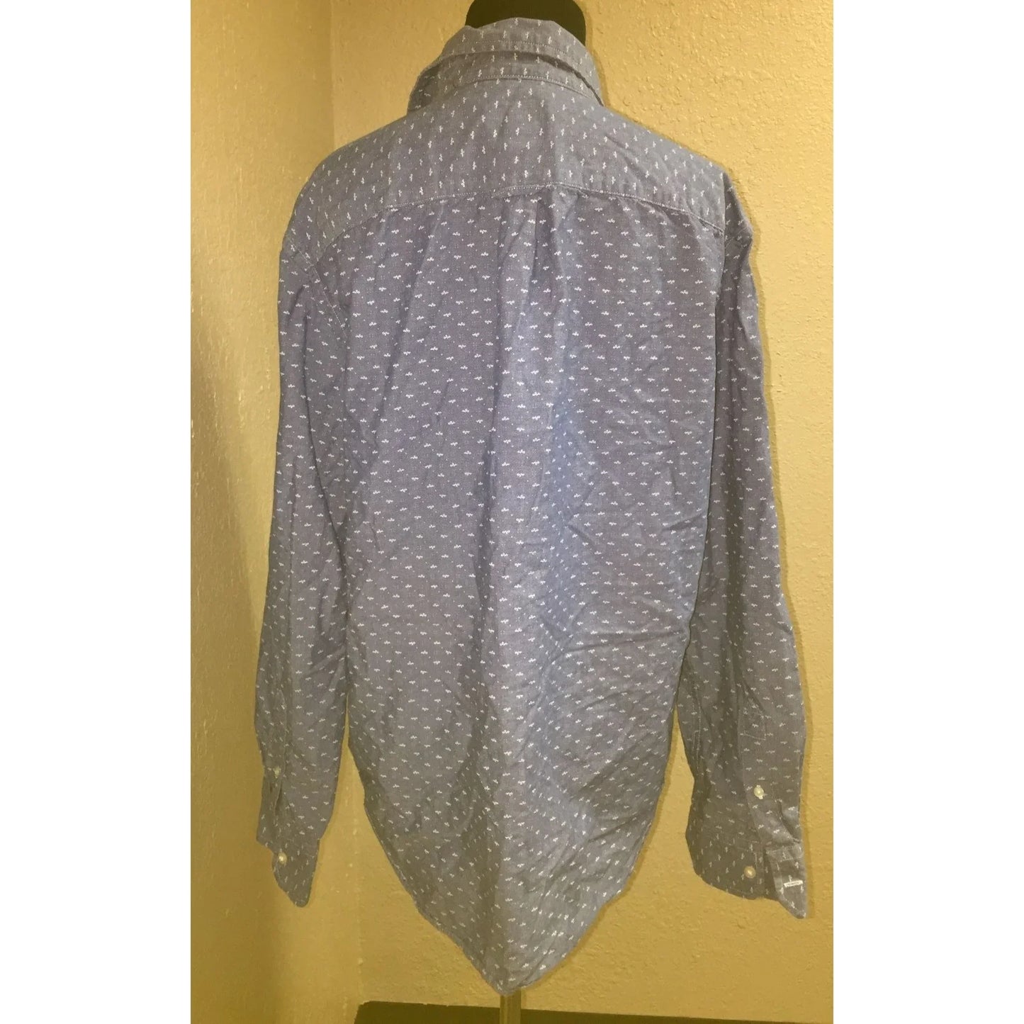 American Eagle Size Large Prep Fit Button Down Collared Long Sleeved Shirt - A+ Stuff