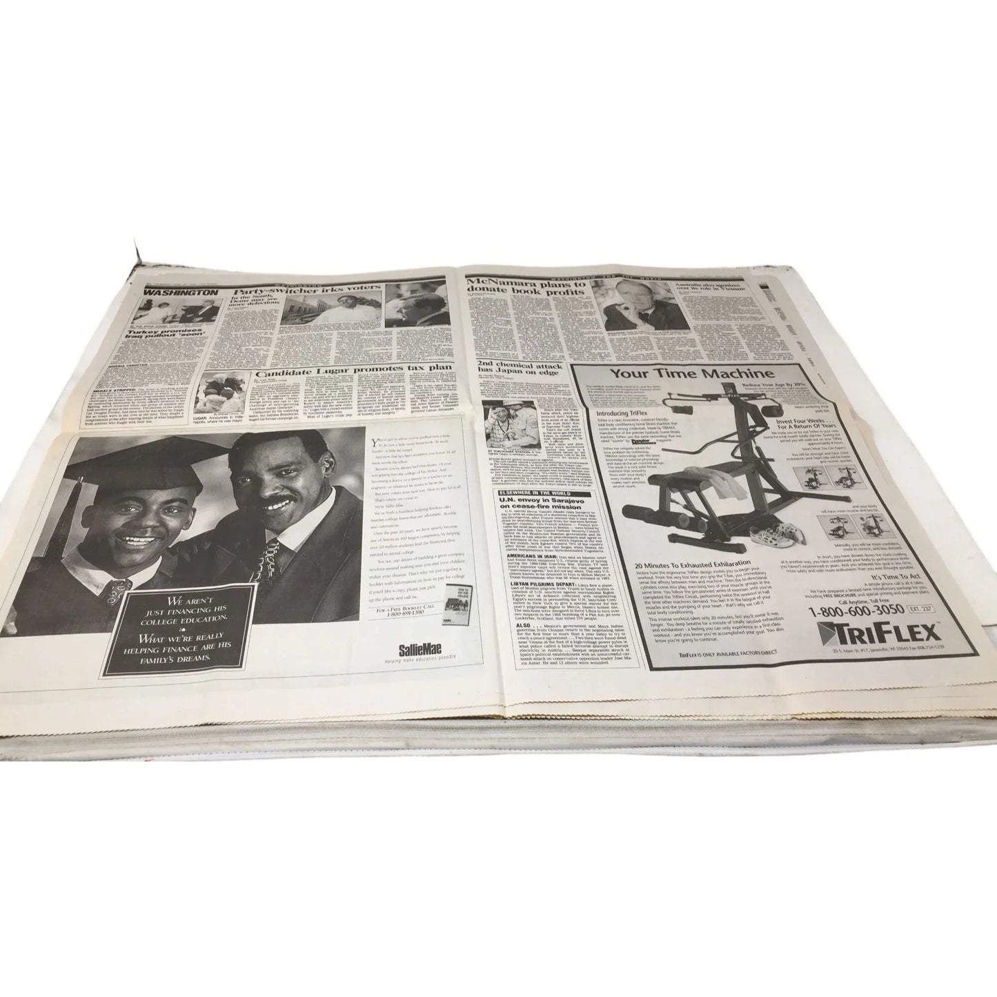 Vintage "The Nation's Newspaper USA Today" Collectible Newspaper April 20, 1995 - A+ Stuff