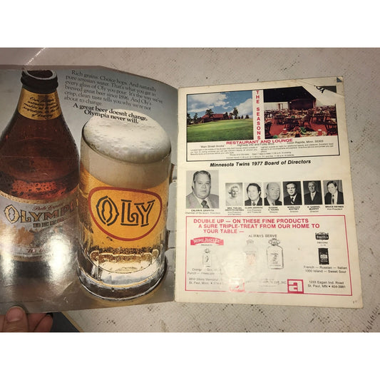 Vintage Official Program and Scorecard Minnesota Twins