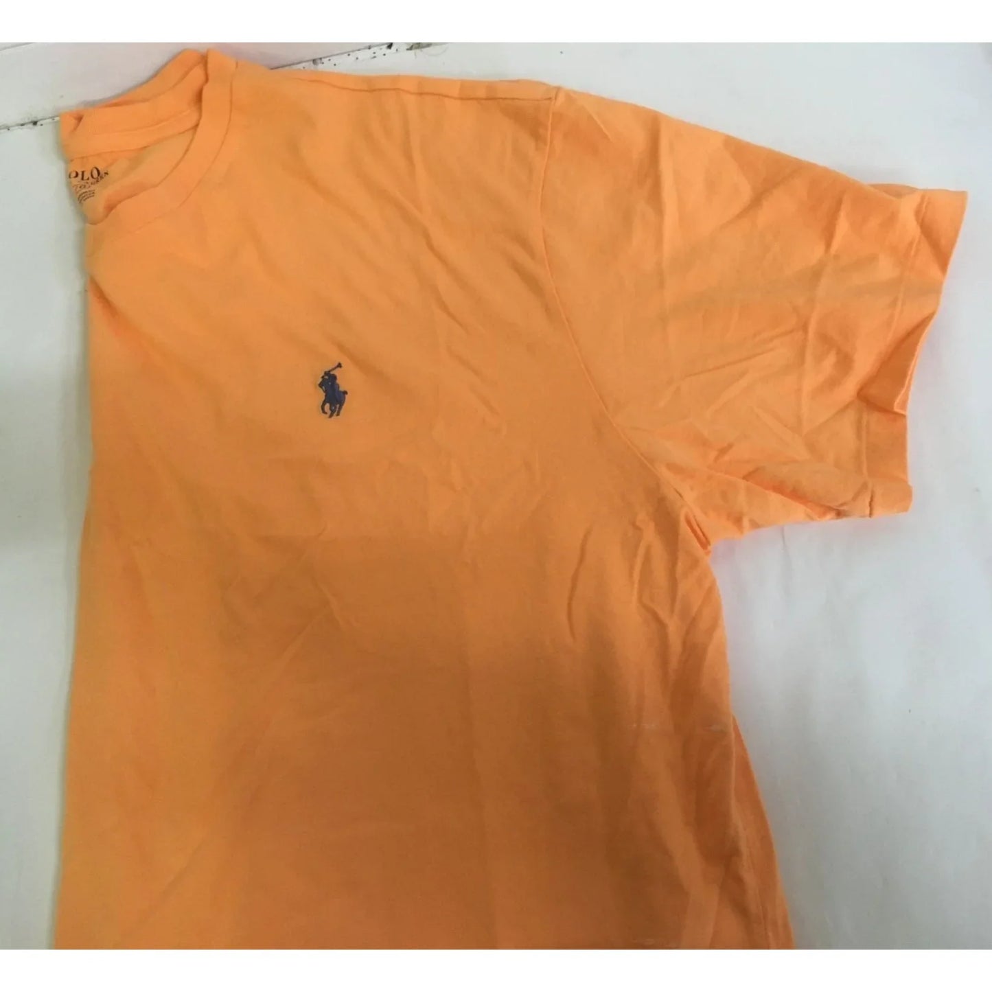 Mens Polo Ralph Lauren Size Large V Neck Orange Shirt - A+ Stuff