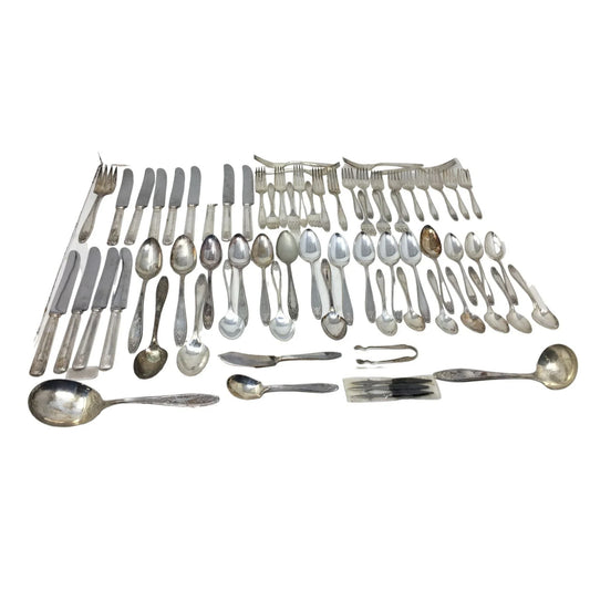 Vintage 70 Piece Lot of Dining/Kitchen Silverware- The Saint Louis- Lady Doris Silverplate THE SAINT LOUIS/Lady Doris Silverplate A+ Stuff