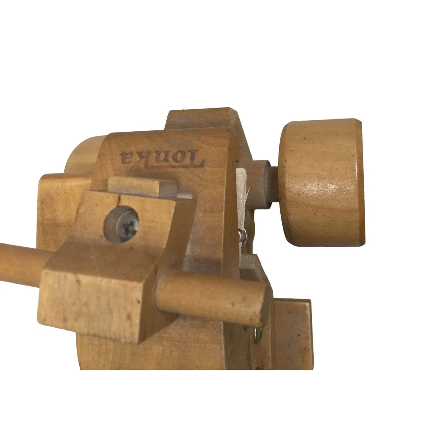 Tonka 4-Wheeler Wood Toy Collectible- Piece of wood is broken off (see pictures) - A+ Stuff