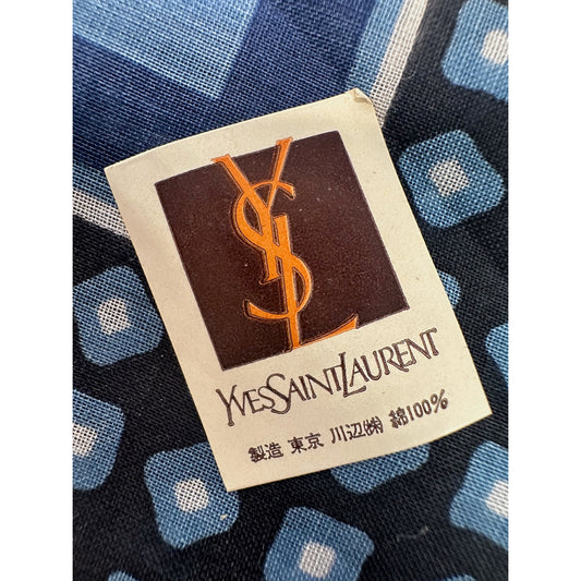 Yves Saint Laurent Vintage Handkerchief / Pocket Square / Small Scarf 18"