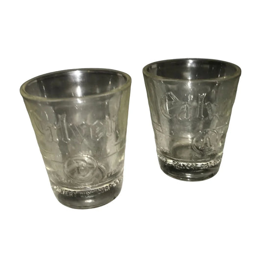 Calvert Reserve A & B Set of Two Clear Shot Glasses - A+ Stuff