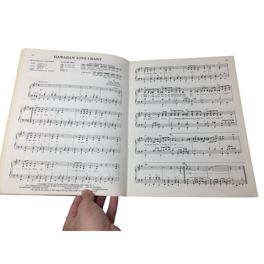 Vintage 1960 Sheet Music Book ''Aloha Hawaii''
