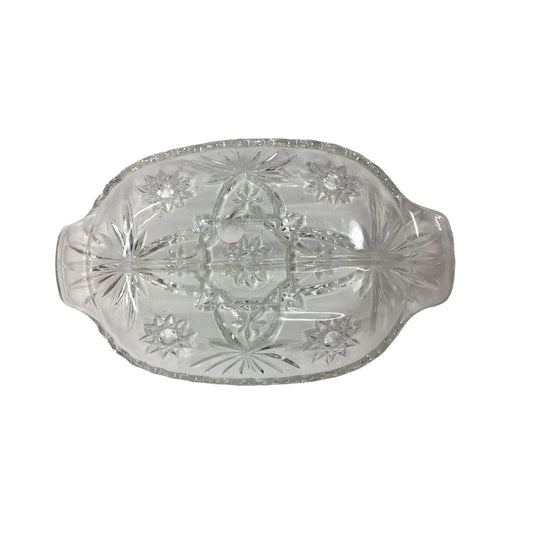 Vintage Anchor Hocking Sectioned Clear Glass Relish Dish - A+ Stuff