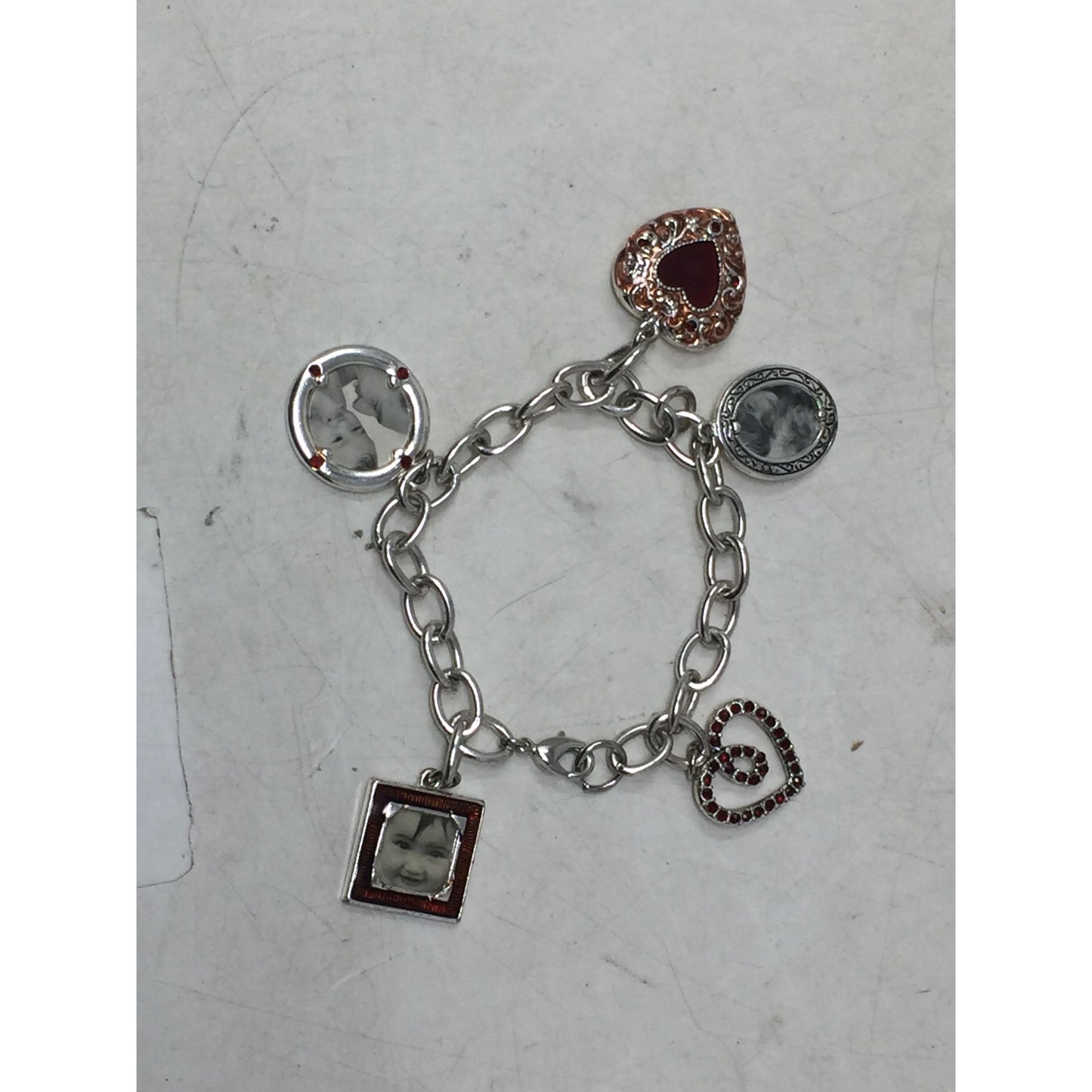 Vintage Liz Claiborne ''Picture This'' Link Dangling Photo Charm Bracelet