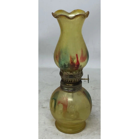 Vintage Yellow, Blue, Red Mini Oil Lamp - Made in Hong Kong A+ Stuff A+ Stuff
