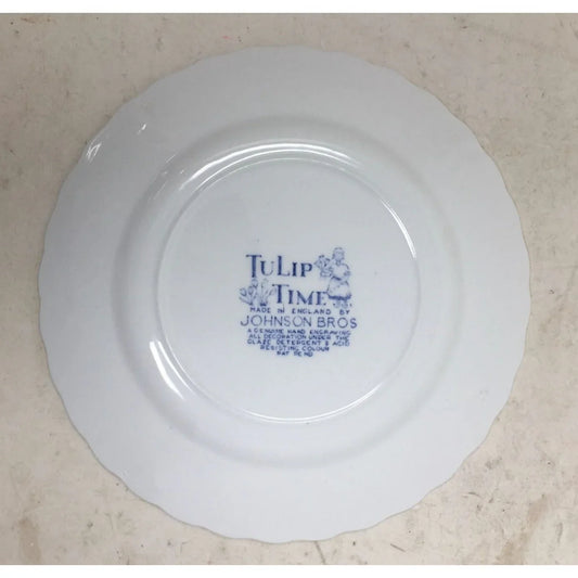 Vintage Tulip Time Bread Plate Made in England by Johnson Bros tulip time A+ Stuff