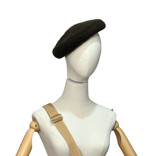 Hermes Mouton Brown Beret with Box Size 55
