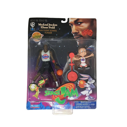 Vintage 1996 Warner Bros Space Jam Michael Jordan Elmer Fudd Flight School Figure A+ Stuff A+ Stuff