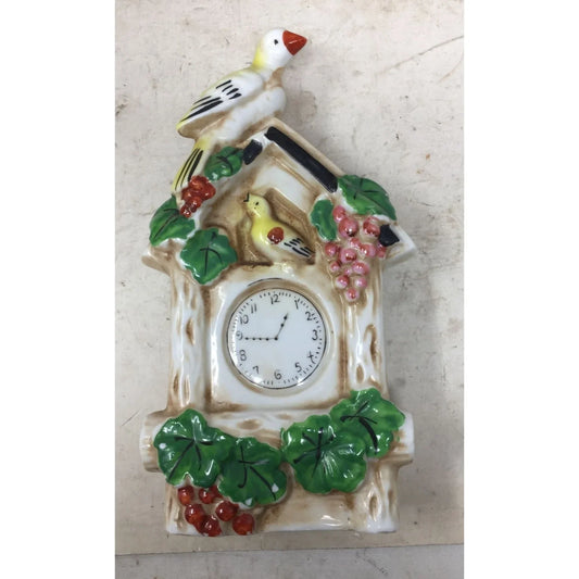 Vintage Hand Painted Cuckoo Clock Wall Vase Pocket Planter A+ Stuff A+ Stuff