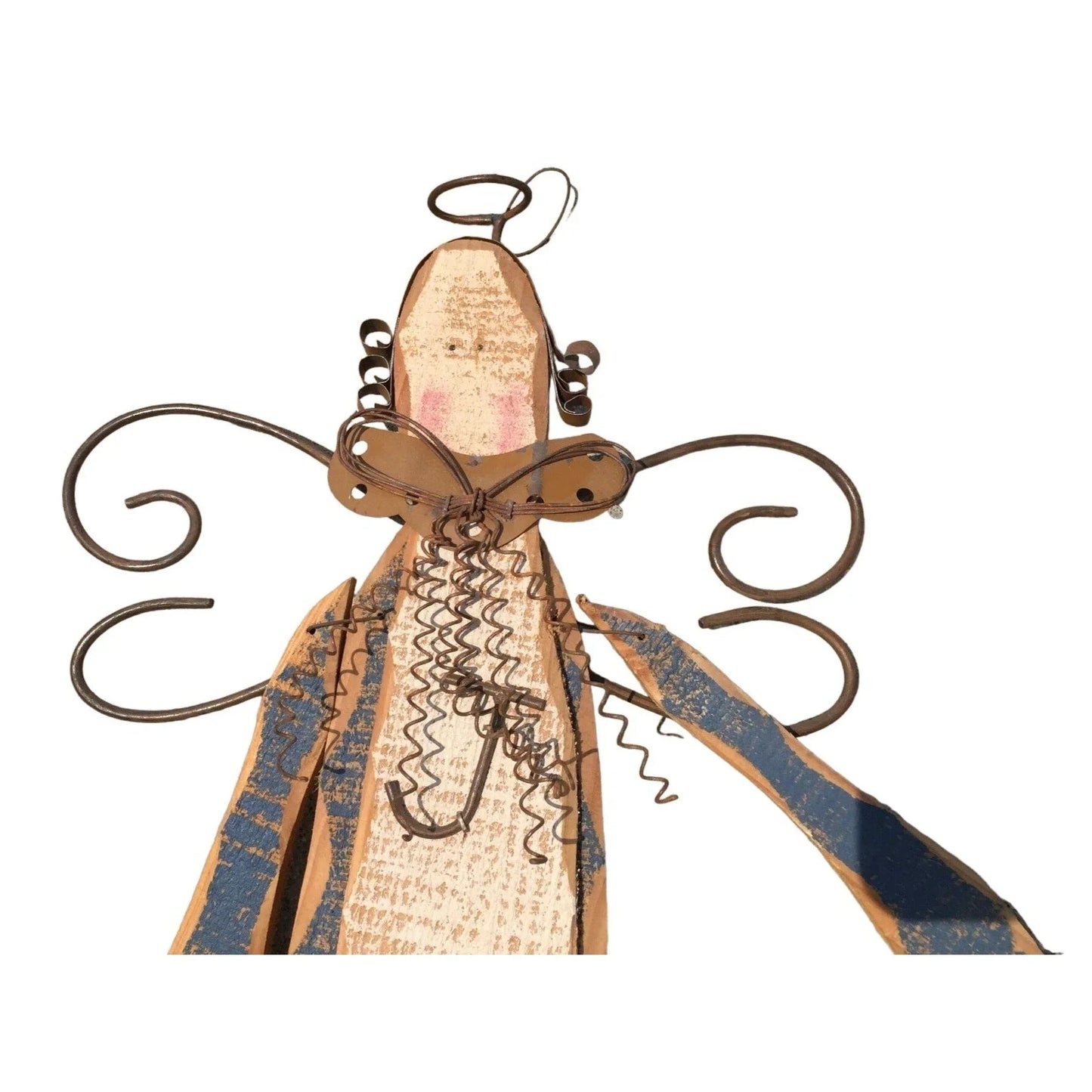 Wooden Wall Hanging Home Decor Christmas Angel that says "JOY" Holding Snowman & Star A+ Stuff A+ Stuff